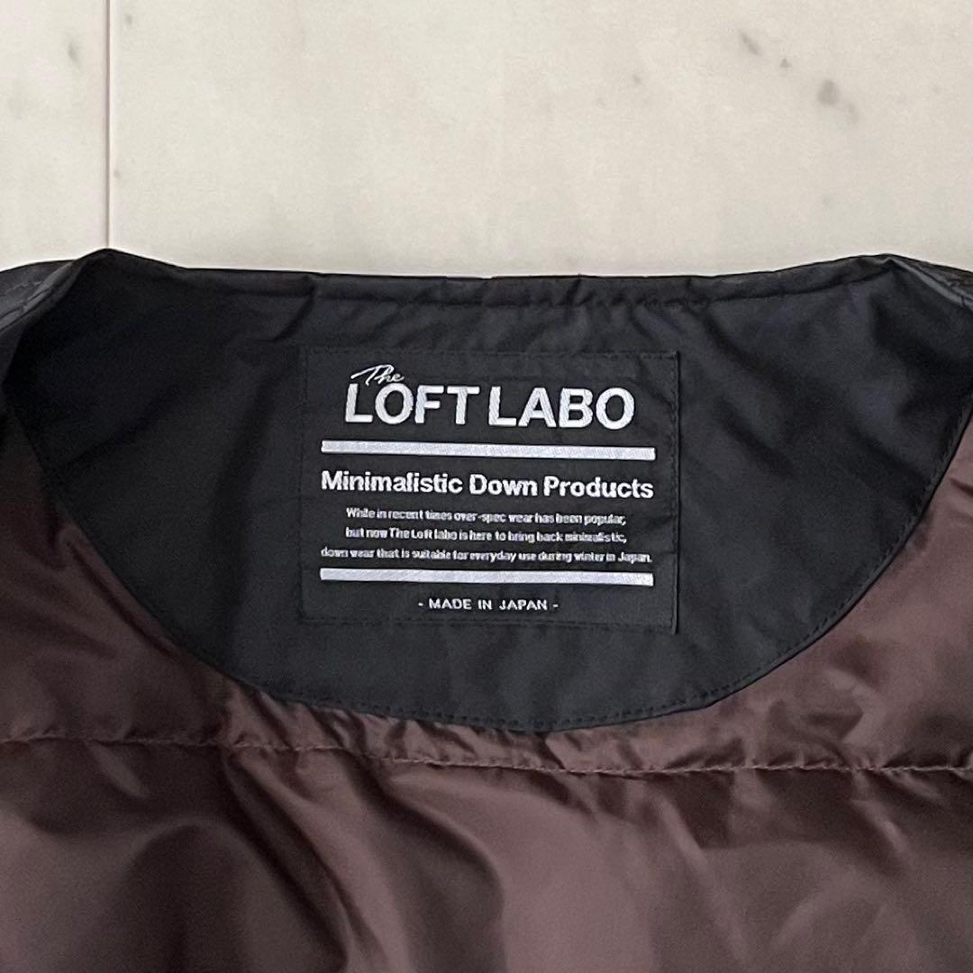 定価5,3万＊美品 ロフトラボ ノーカラージップダウンジャケット SHAWN-2