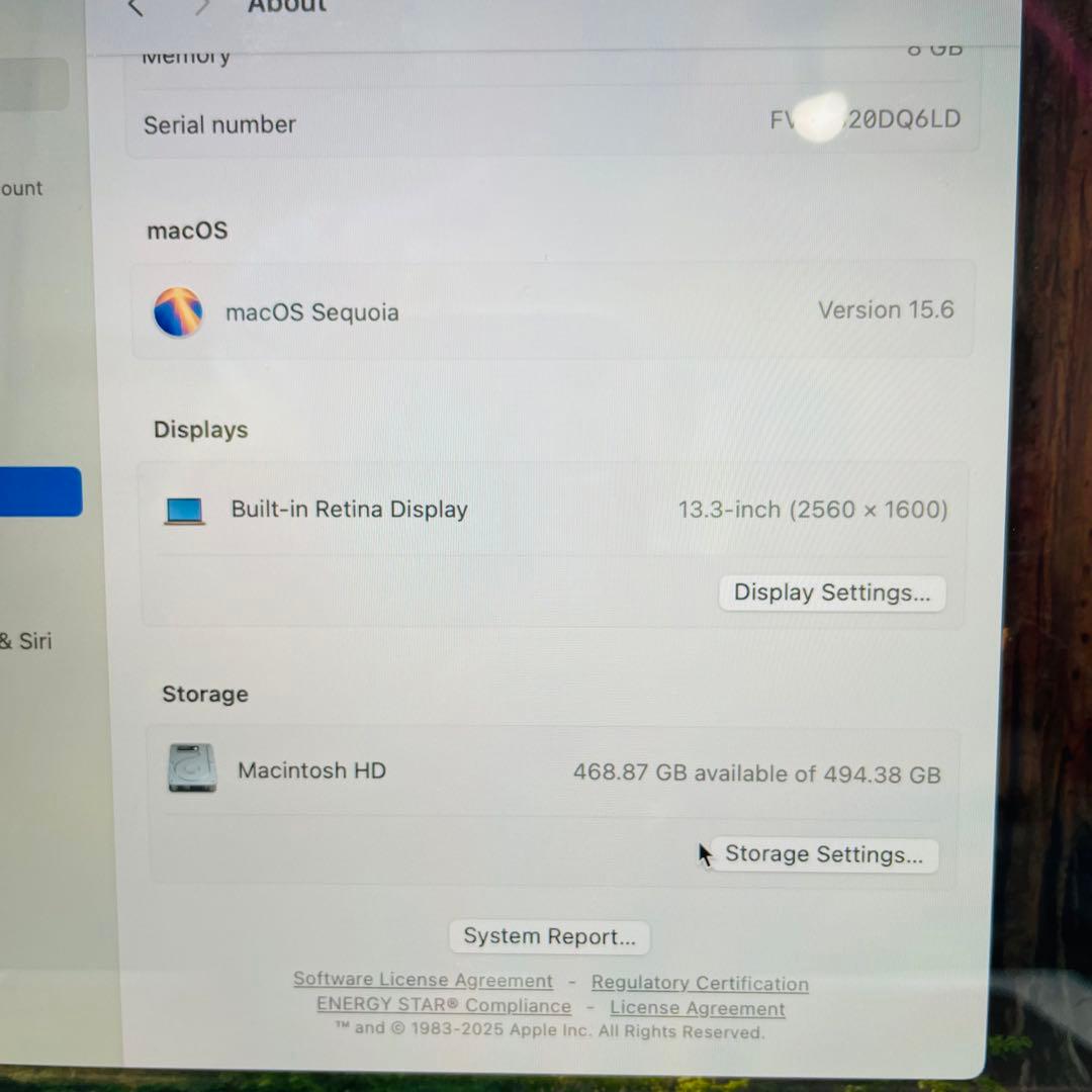 【美品】MacBook Air M1 8GB/512GB 13インチ