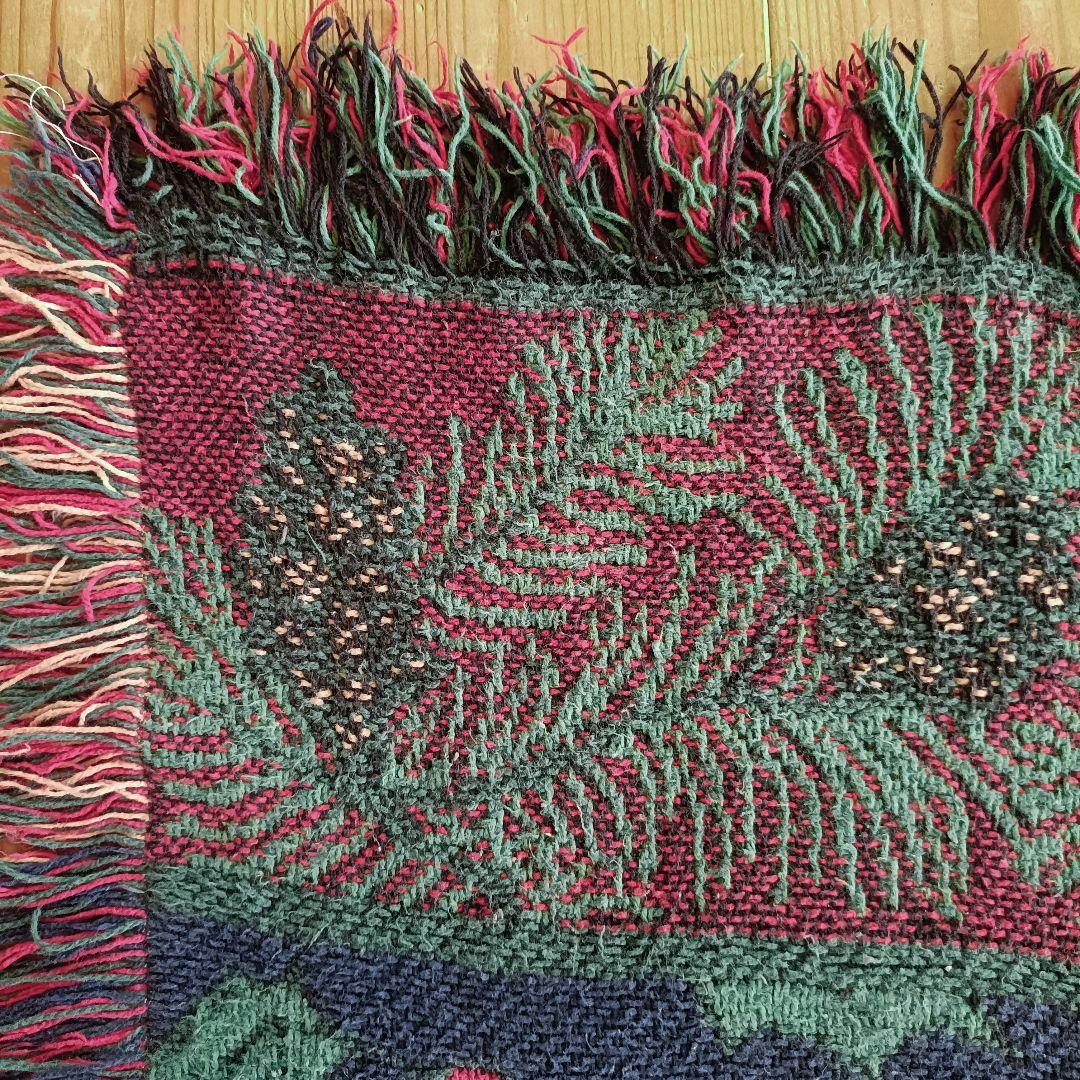 【※める】80s USA ブランケット ヴィンテージラグ　タペストリー