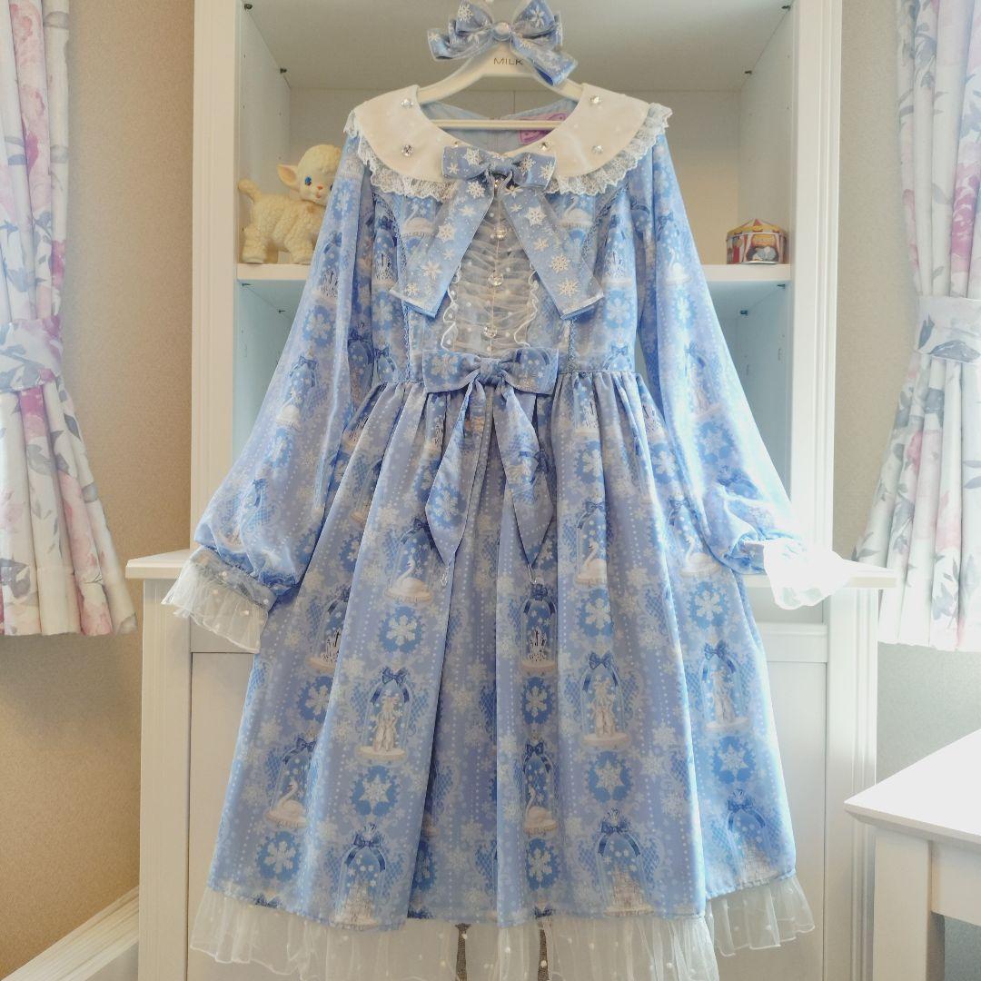 アンジェリックプリティ ️♡ 雪のガラスドームワンピース＆クリップ セット