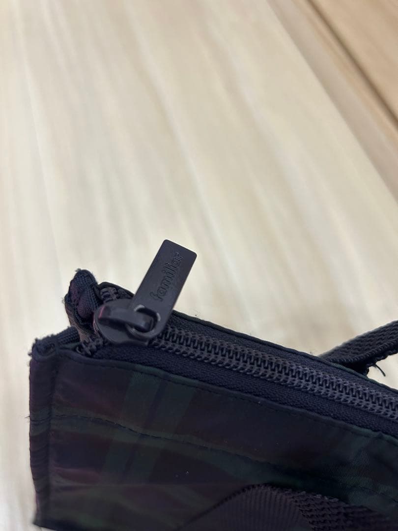 【美品】ファミリア ブラックウォッチ レッスンバッグ