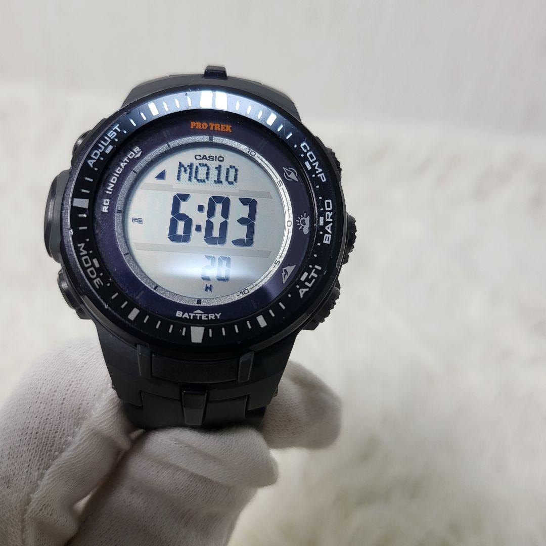 極美品 PROTREK PRW-3000 電波ソーラー ブラック 稼働