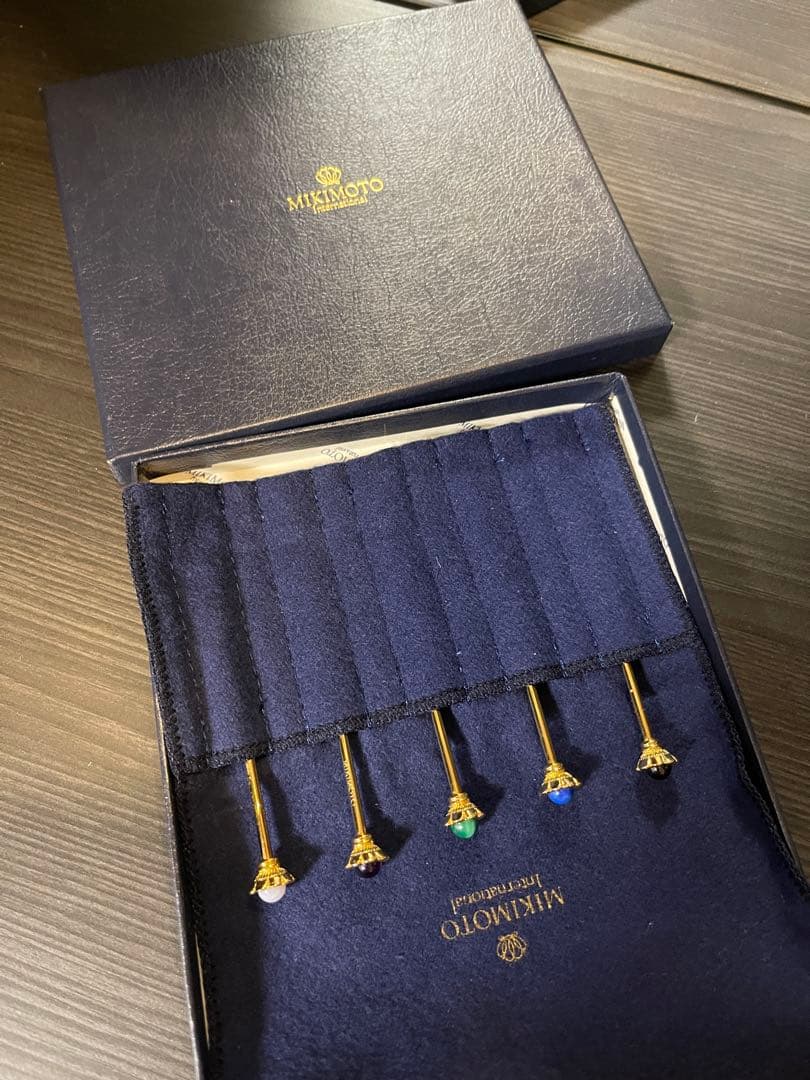 MIKIMOTO 半貴石フルーツピック　5本セット