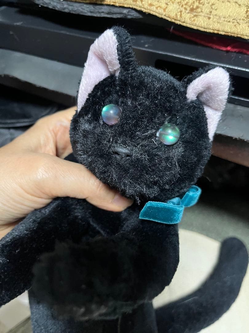 黒いぬいぐるみ猫