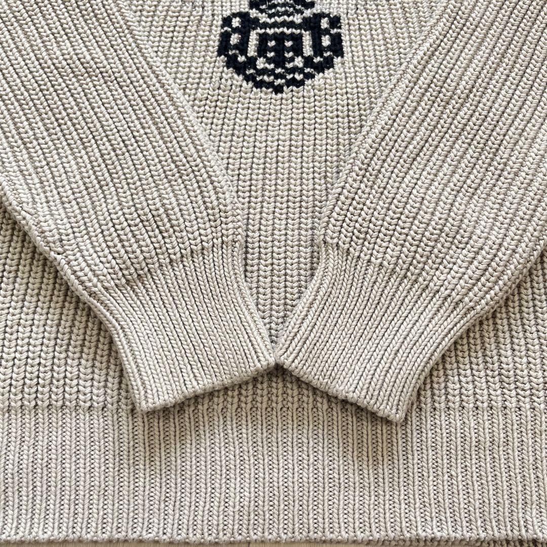 【PRADA プラダ】M 46 クルーネック ニット セーター グレー