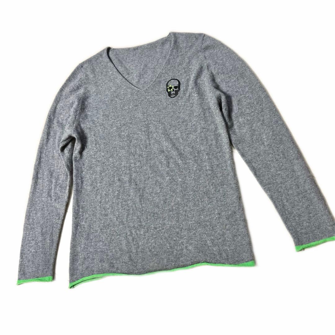 ジ*ウ様 【限定色】美品ルシアンぺラフィネ　カシミアセータ ーニット　L グレー