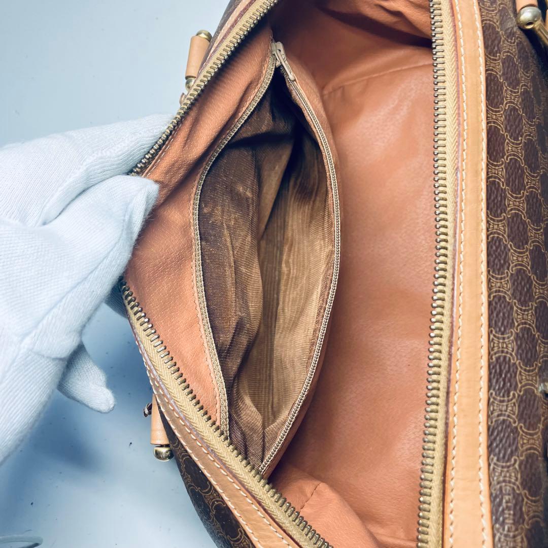 m*★様 極美品　セリーヌ マカダム ハンドバッグ ボストンバッグ ミニボストン