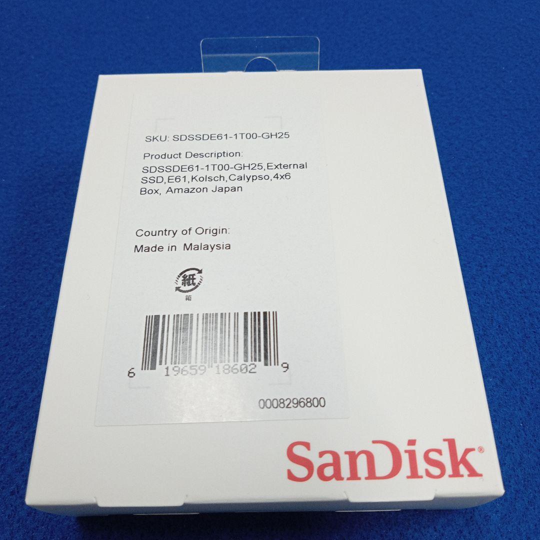 ⭐️ 【新品】SanDisk 外付SSD1TB sdssde61-1T00