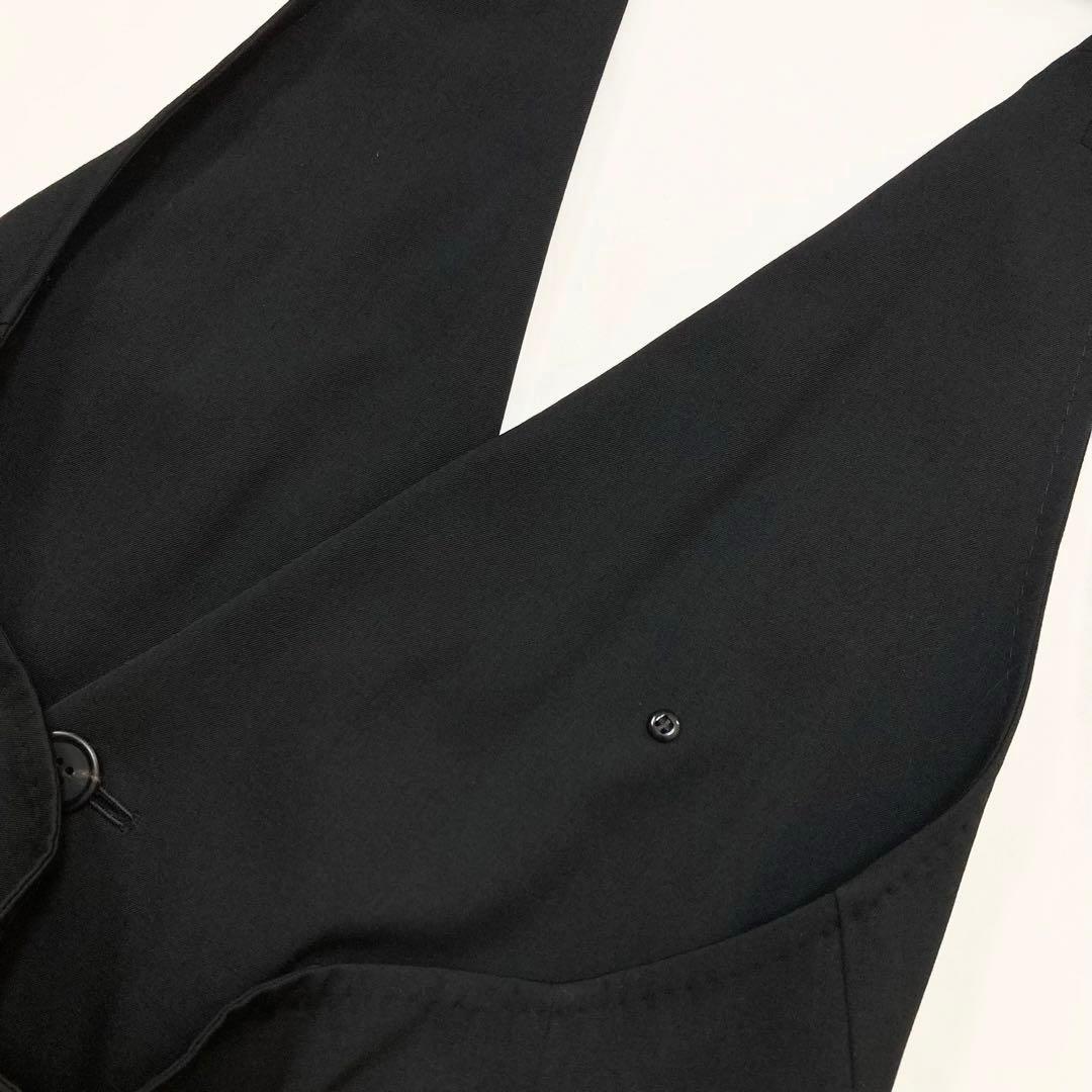 ヨウジヤマモト 美品 ウールギャバ ノースリーブ ジャケット 黒2