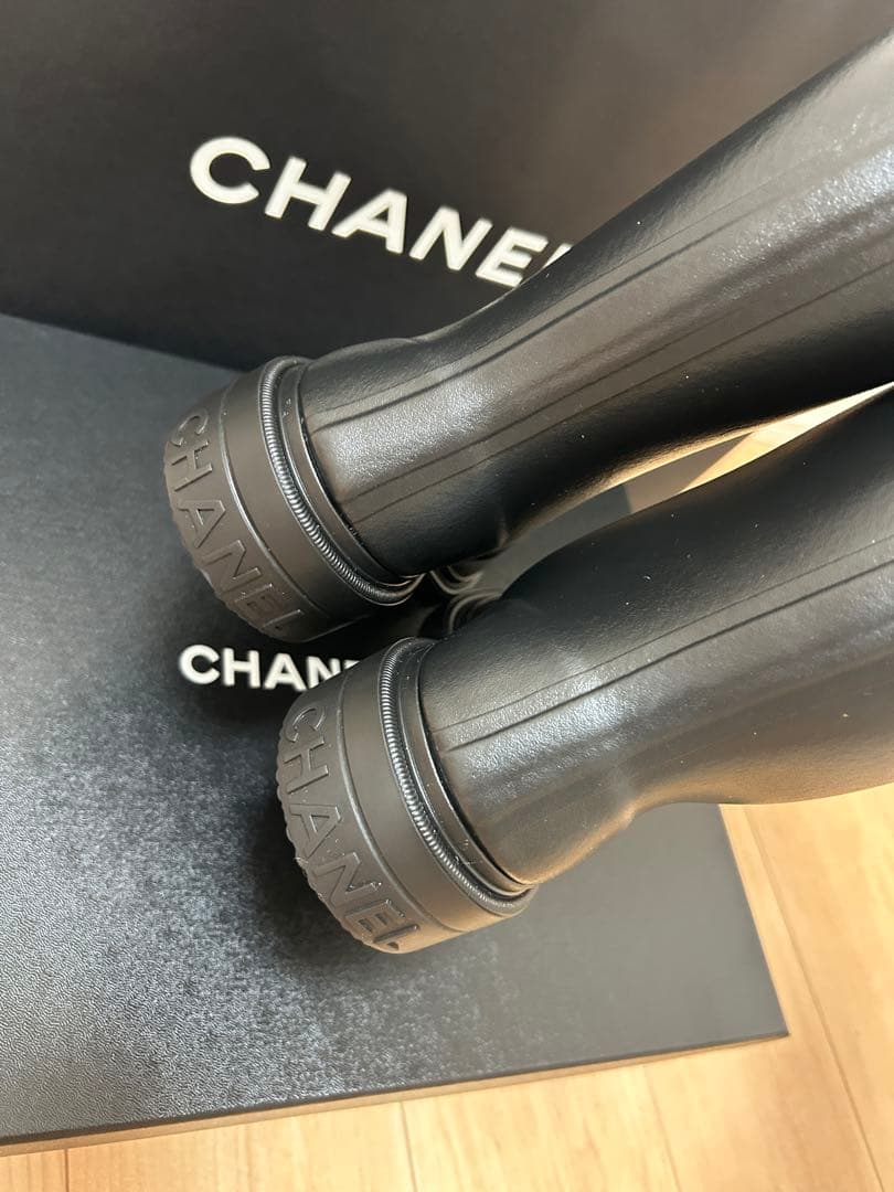 新品 CHANEL レインブーツ 37 ジェニー着用 大人気