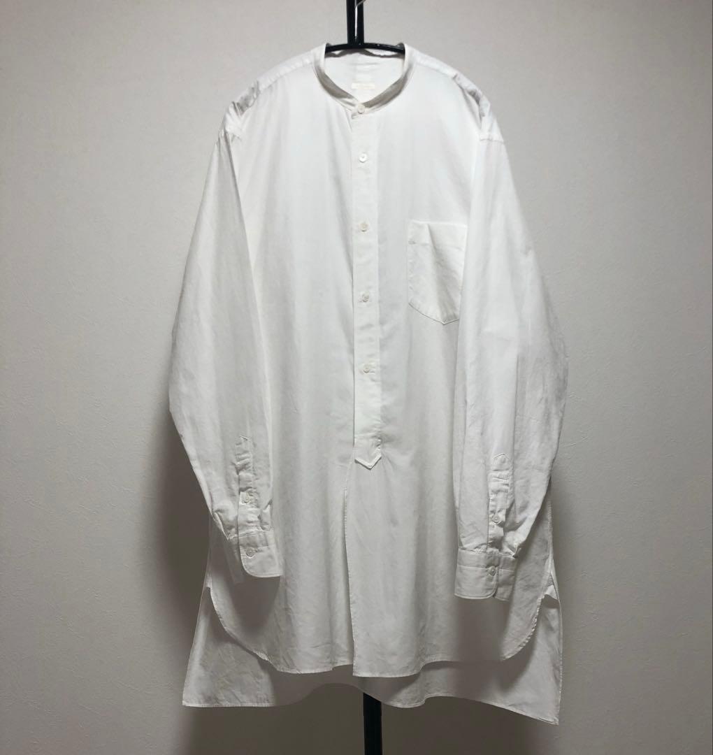 試着のみ✨ 23ss サイズ1　コモリ シャツ　バンドカラー 白　comoli