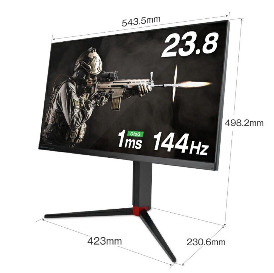 GREENHOUSE 23.8型 ゲーミングモニター GH-ELCG238A