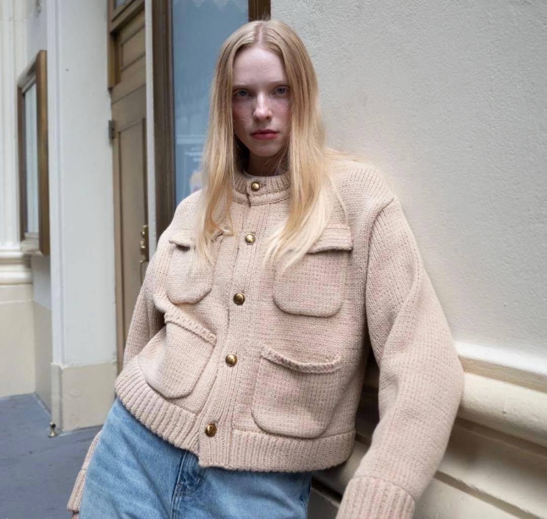 新品The toe Residenz Knit Cardigan ベージュS