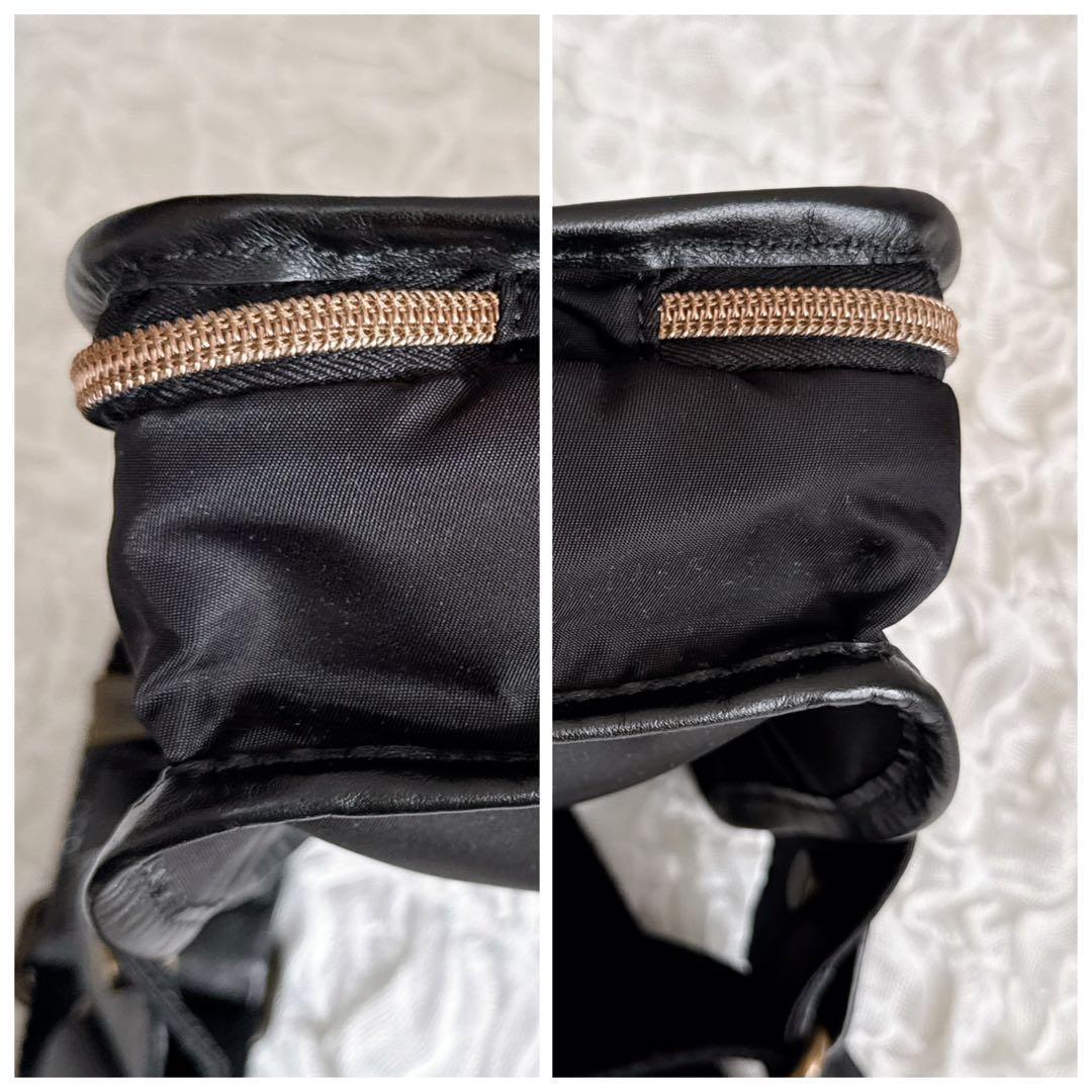 Orobianco オロビアン ボディバック レザー ブラック ロゴ イタリア製