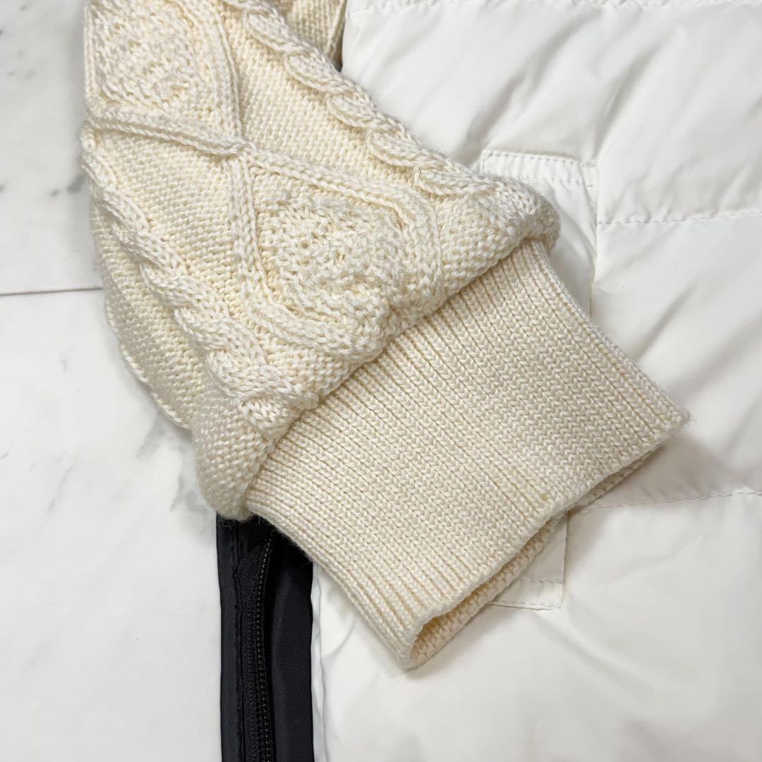 センソユニコ M2 切り替え ダウンコート ホワイト アイボリー サイズ38