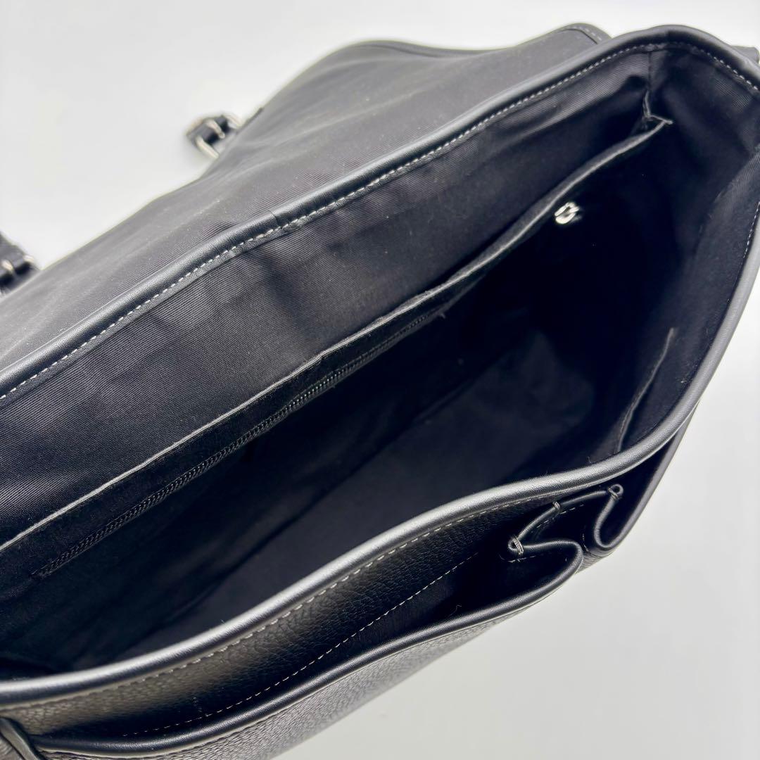 極美品 COACH ショルダー メッセンジャー バッグ レザー 黒CL952