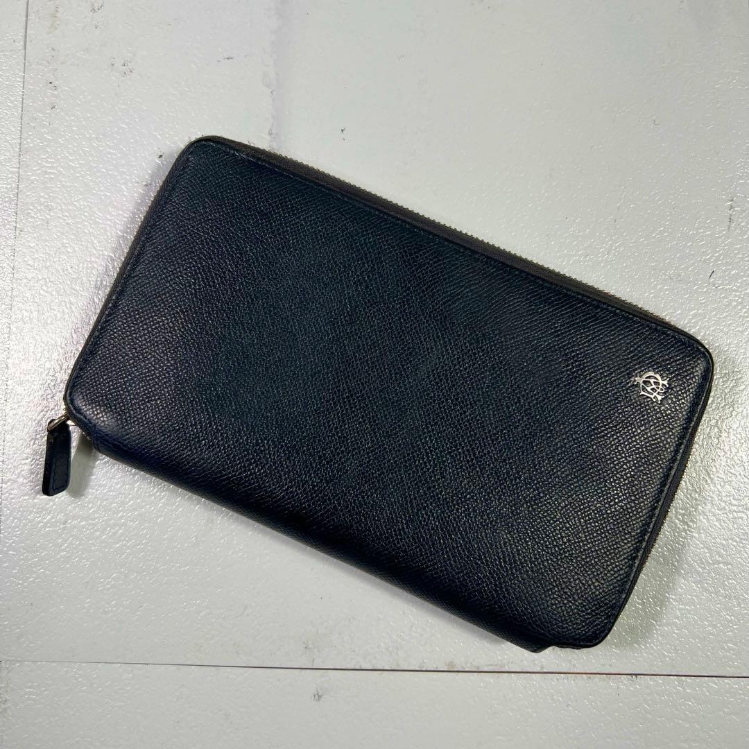 ダンヒル dunhill ボードン オーガナイザー ラウンドファスナー ネイビー