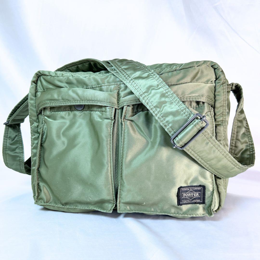 PORTER ポーター タンカー ショルダーバッグ 2層 セージグリーン