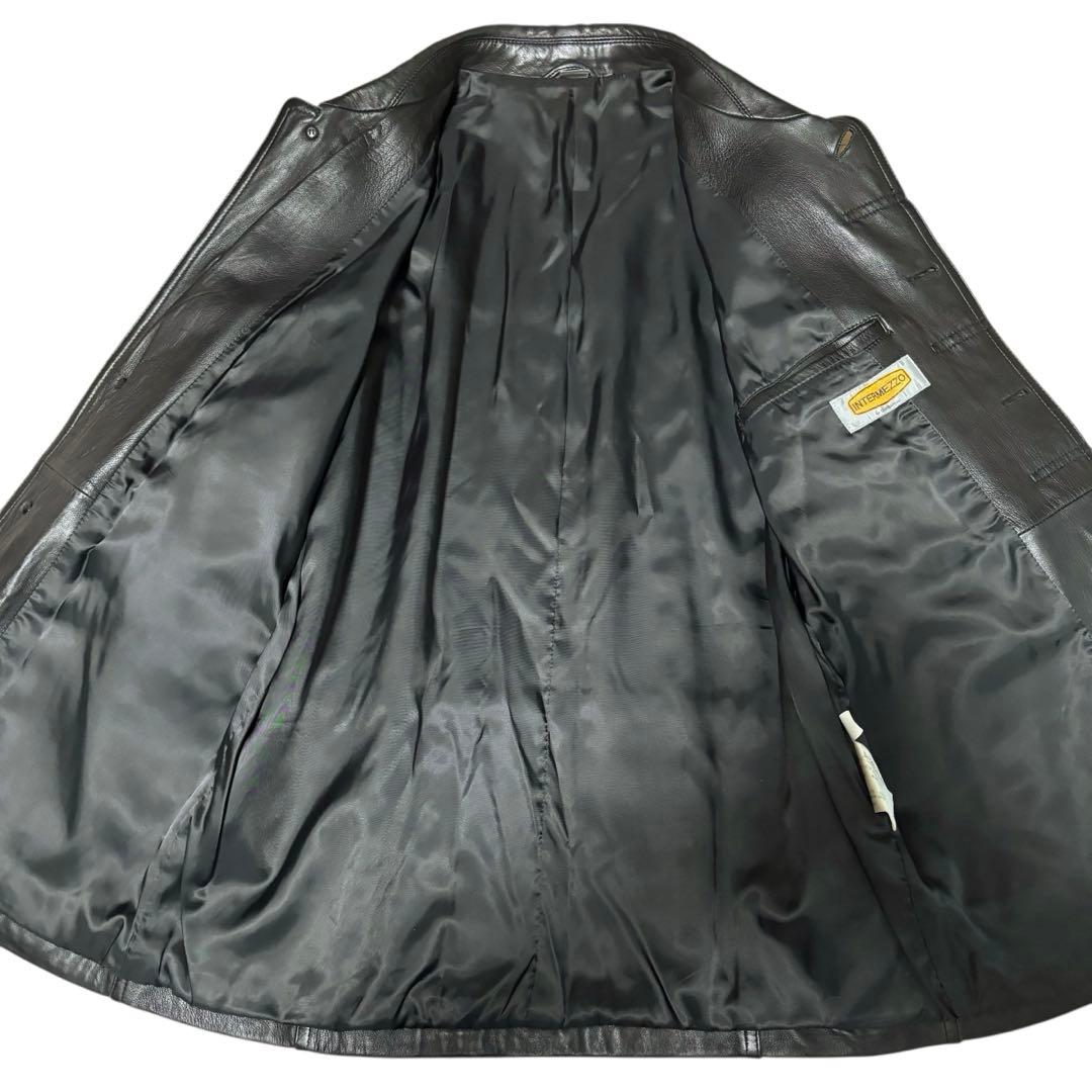 【おさる】INTERMEZZO ダーバン　カーコート　羊革　XL オーバー