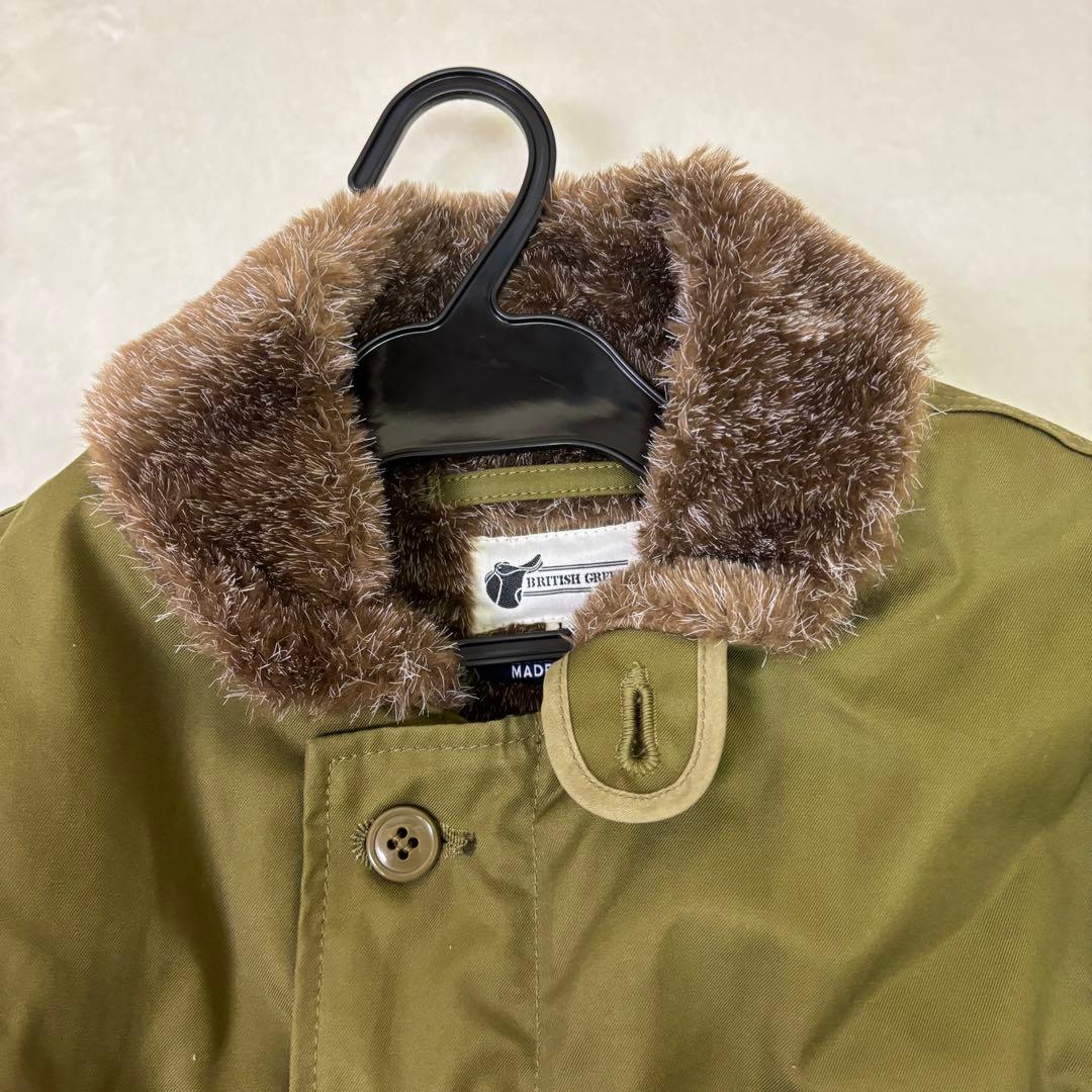 美品　BRITISH GREEN デッキジャケット　オリーブジャケット