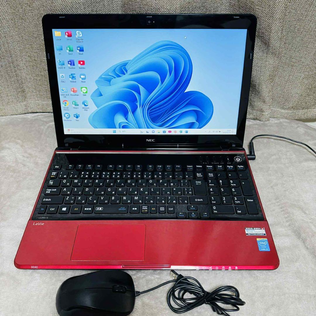 S240 NECノートパソコンWEBカメラWindows11オフィス2024付き