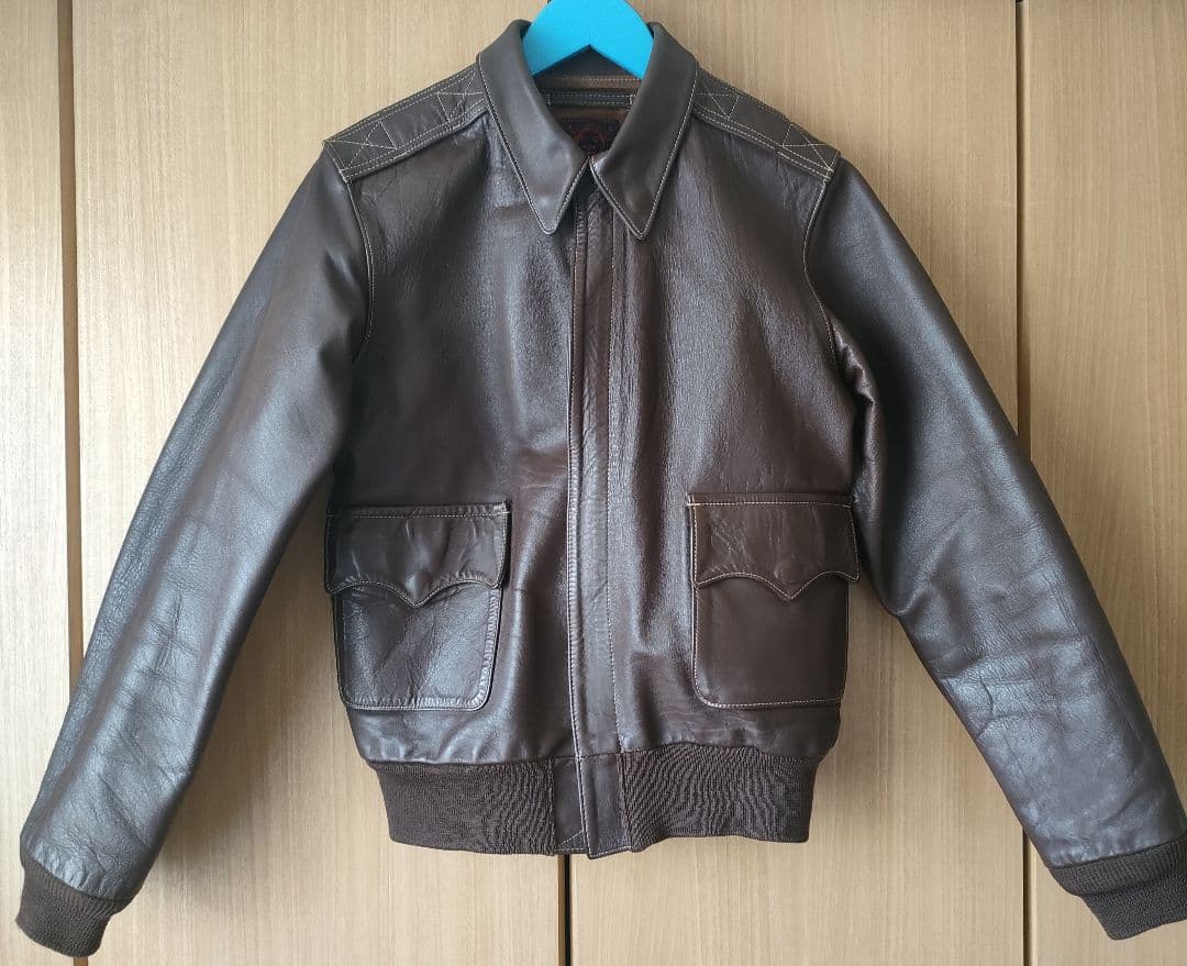 【美品】EVISU エヴィス 革ジャン 34 A-2 ミリタリー