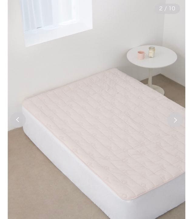 新品　ジェラートピケ　冷感パット　敷パット　アイスキルト　ダブル　ピンク