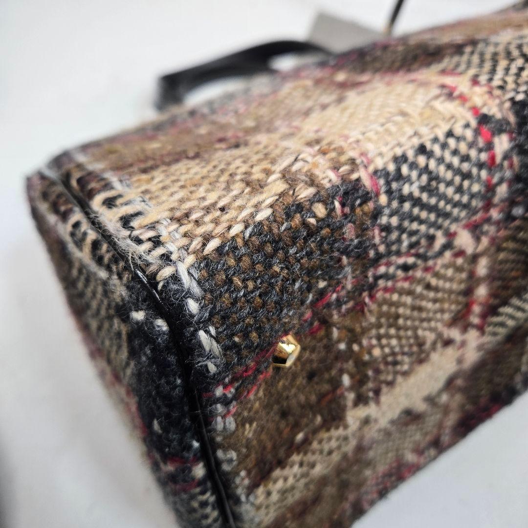 美品激レア BURBERRY ツイード ミニボストンバッグ ノバチェック