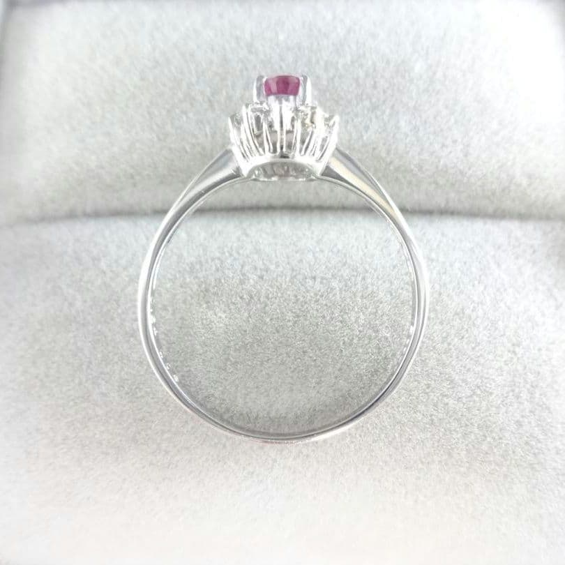 【Karin様】ルビー　ダイヤモンドリング　0.24ct　0.08ct　プラチナ