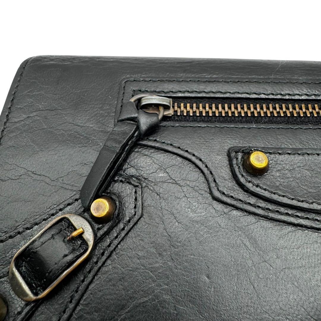 S級極美品✨バレンシアガ 長財布 クラシック コンチネンタル スタッズ ブラック