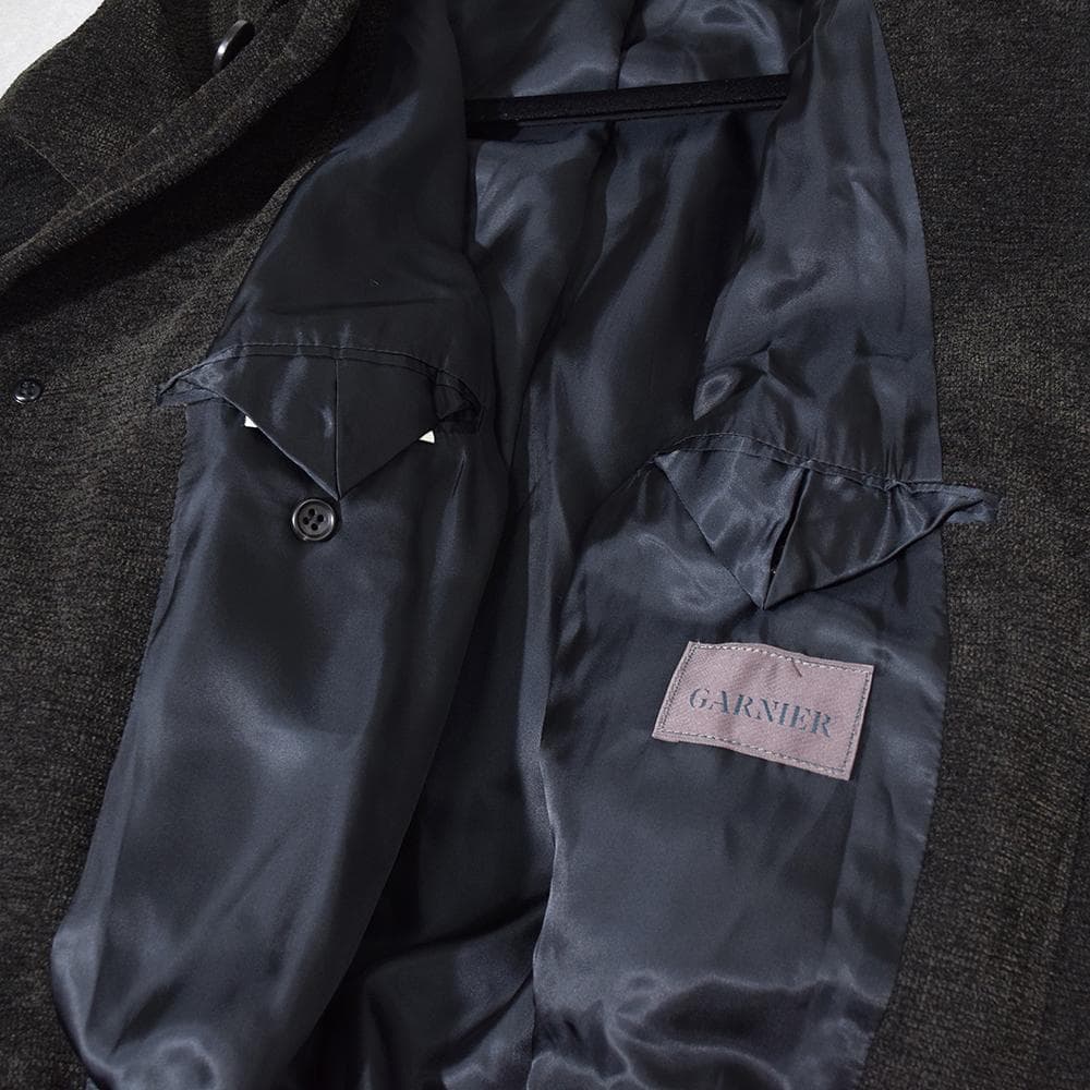 当時物 テットオム ガルニエ GARNIER ウール ベルテッド ロングコート