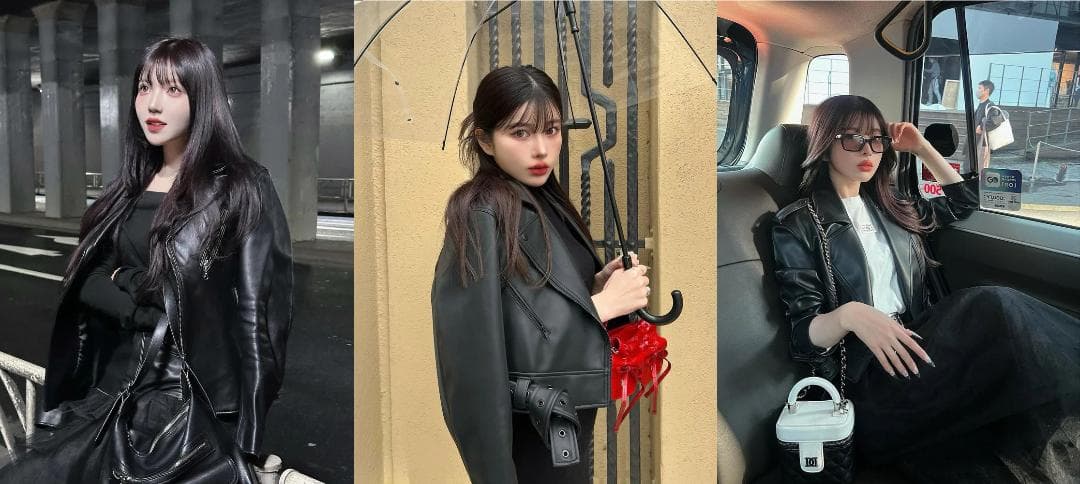 ダーリッチ darich カラーライダースジャケット ブラック BLK