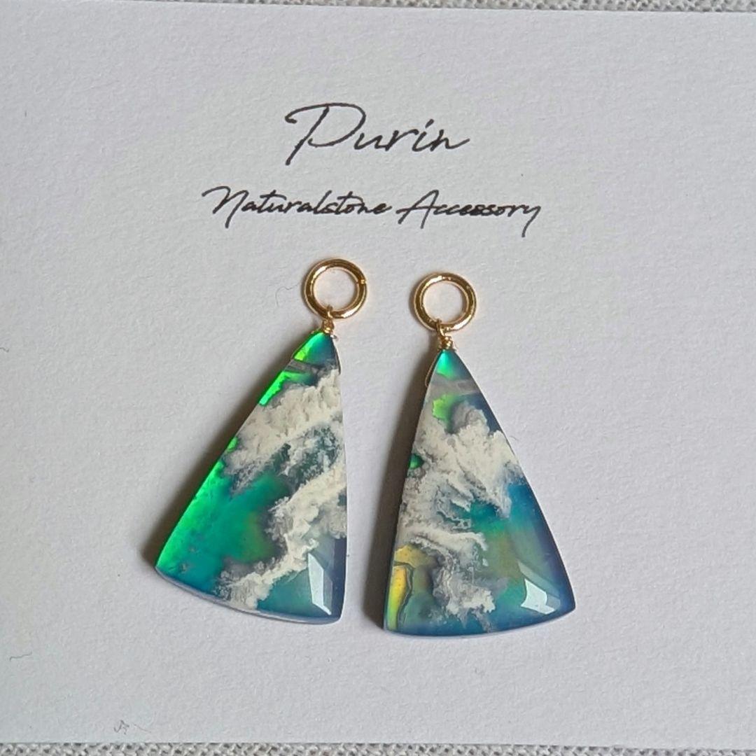 kaya様 スカイブルートパーズ 1粒ピアス