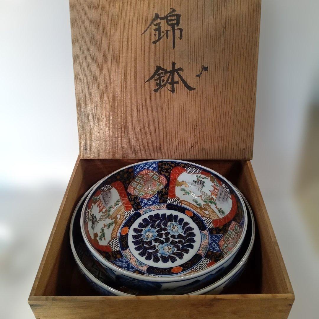 古伊万里　金彩 色絵 錦鉢 ボウルセット