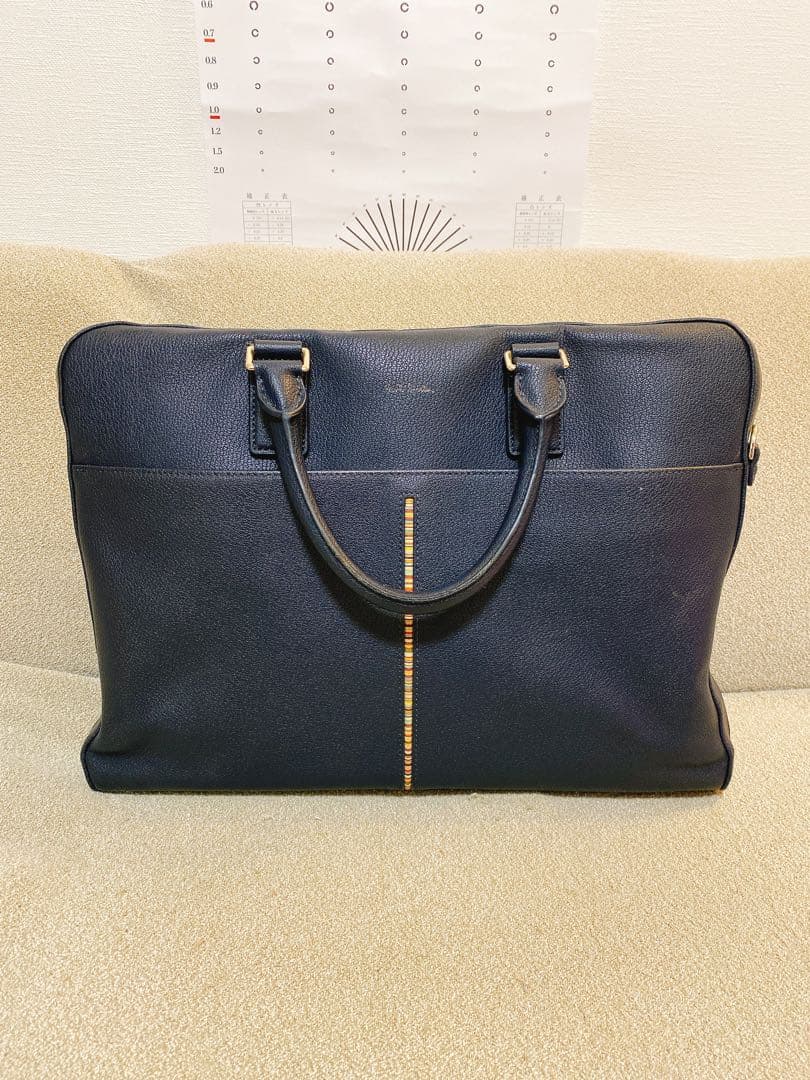 ポールスミス　ブリーフケース　ビジネスバッグ　マルチストライプ