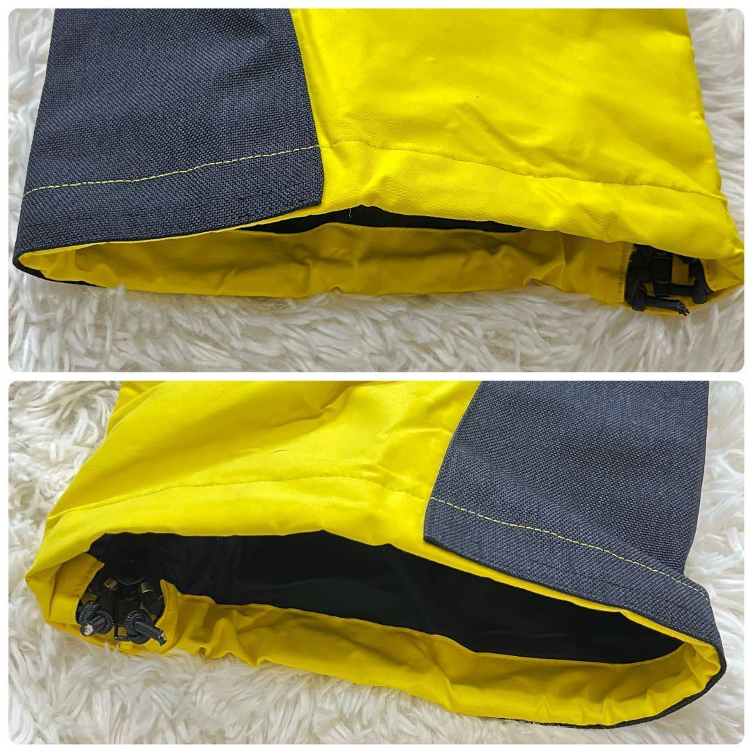 【美品】ザノースフェイス　ビブパンツ　イエロー×ブラック　ゴアテックス　スノボ