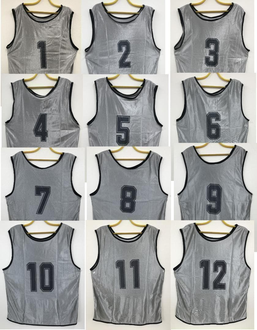 【新品】ビブス２0枚セット大人サイズ　背番号１～２0　シルバー