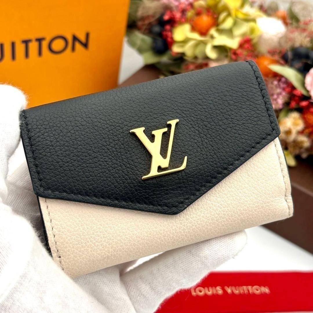 ルイヴィトン ポルトフォイユ ロックミニ コンパクト 財布 三つ折り ピンク 黒