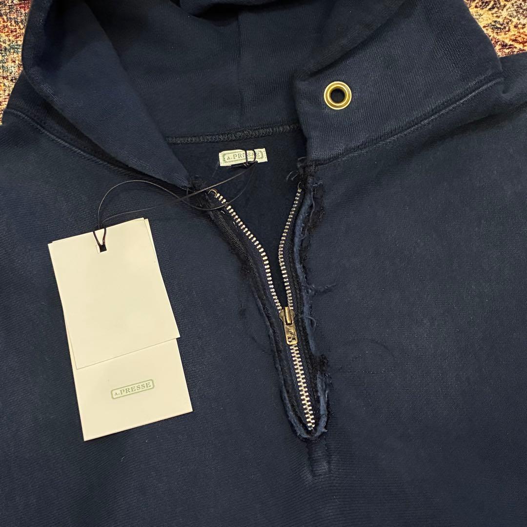 a*o様 A.PRESSE Vintage Half Zip Sweat Hoo