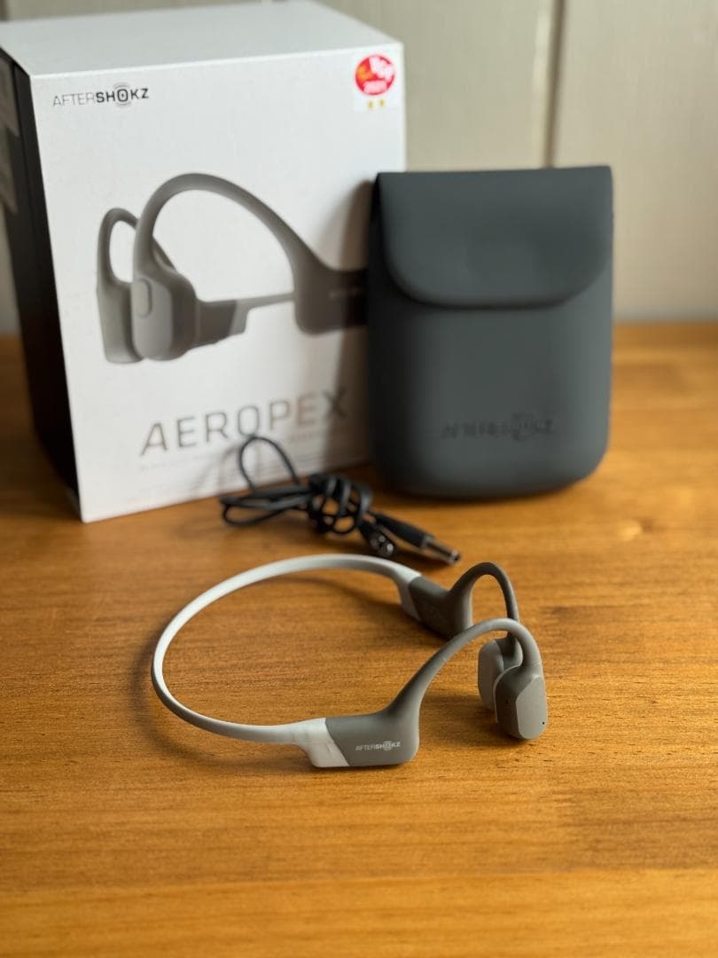 AfterShokz Aeropex 骨伝導イヤホン グレー