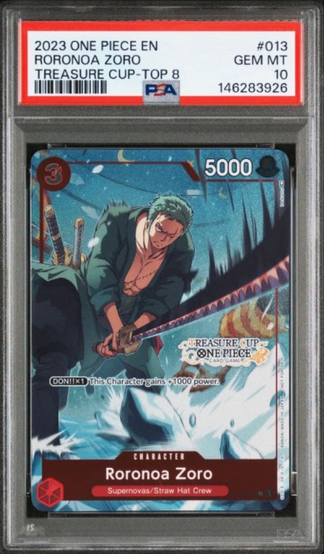 PSA10 ロロノア・ゾロ SR 英語 トレジャーカップ トップ8 ワンピース