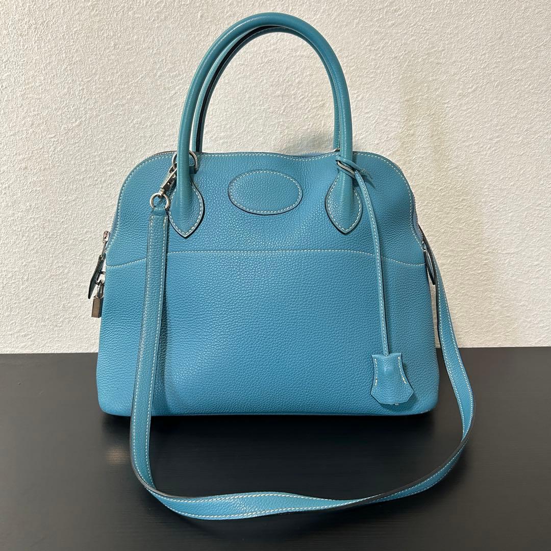 HERMES エルメス ボリード31 2way ブルージーン バッグ