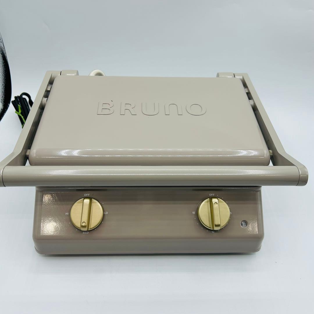美品　箱付　BRUNO グリルサンドメーカー　ダブル　新品ミニケーキプレート付