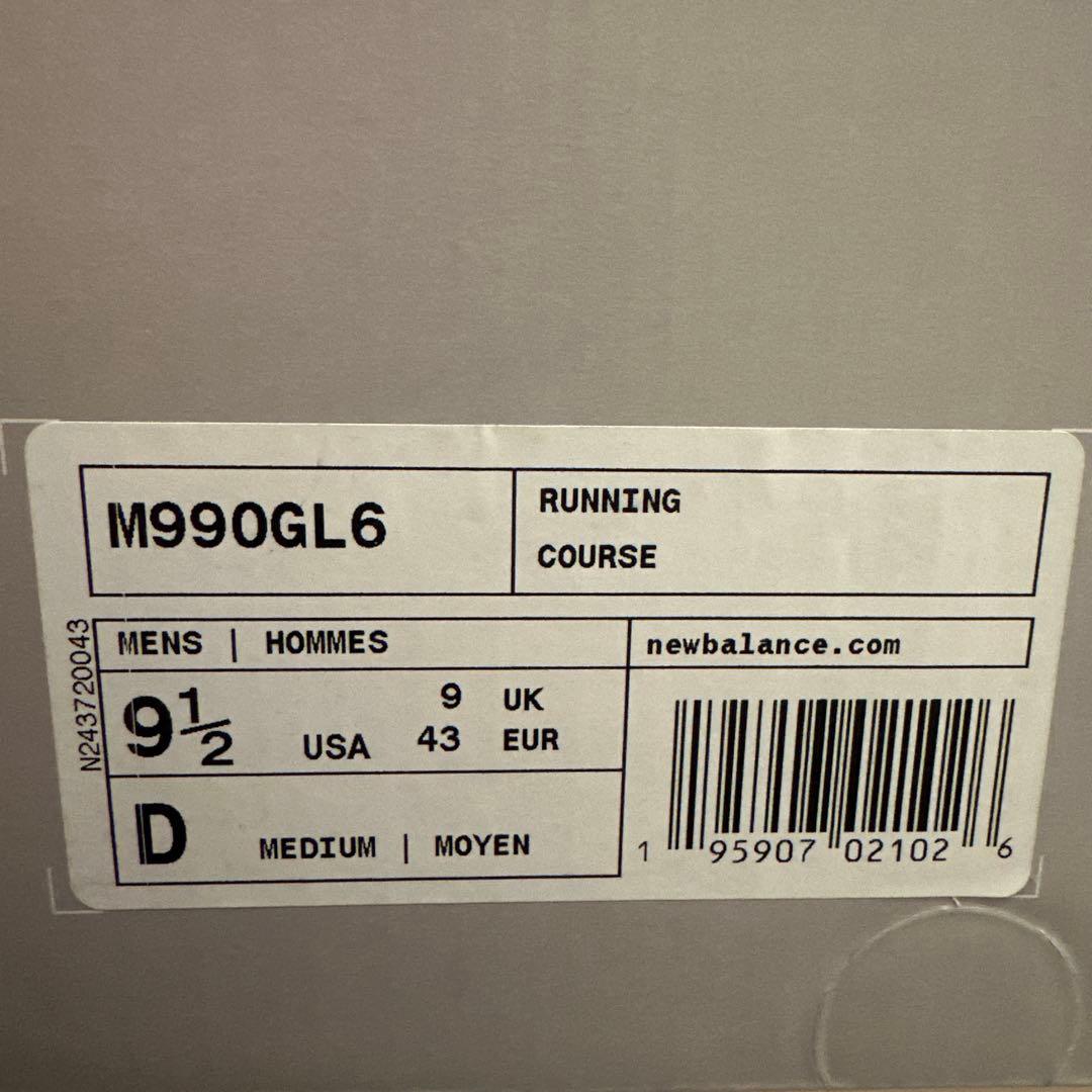 新品未使用 NEW BALANCE M990GL6 ワイズD 27.5cm