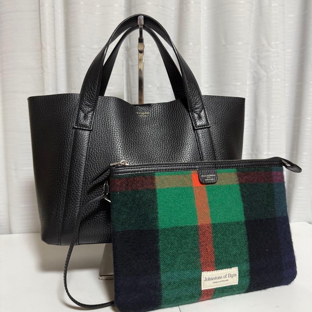 ⭐️極美品⭐️ ペッレモルビダ　テーラマリーナ　ブラック　ミニトート　シボ革
