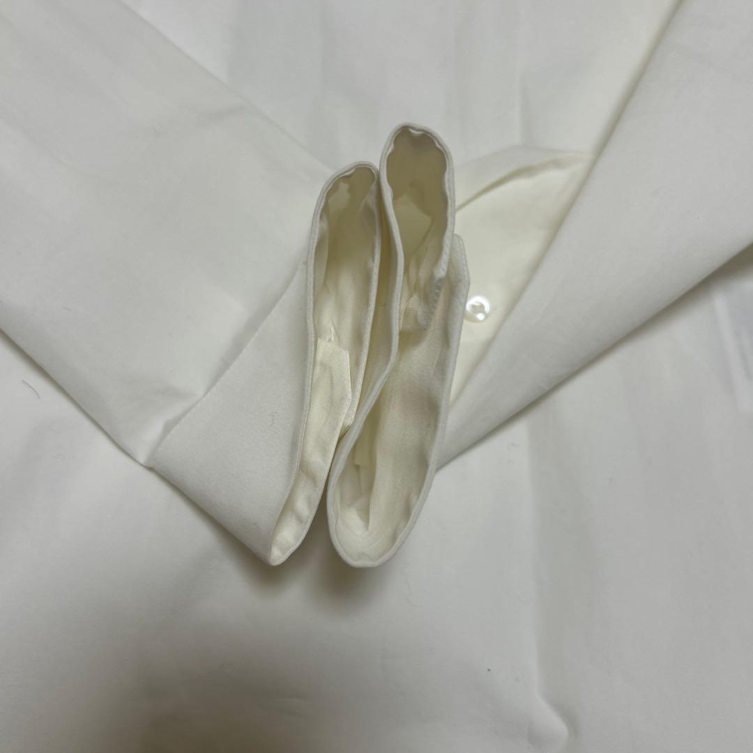 未使用 タグ付き PRADA 長袖 白シャツ 38 コットン　正規品　RFID