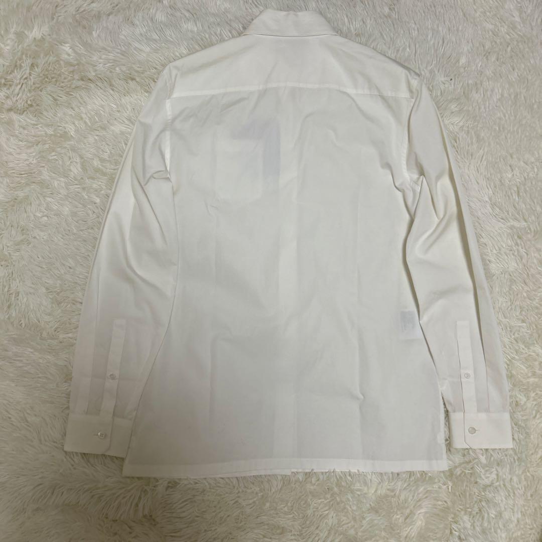 未使用 タグ付き PRADA 長袖 白シャツ 38 コットン　正規品　RFID