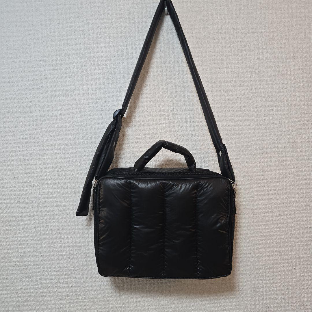 Calin ブラック キルティング マザーズバッグ