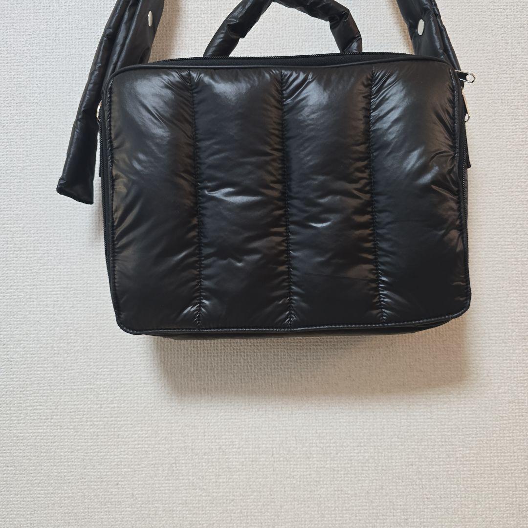 Calin ブラック キルティング マザーズバッグ