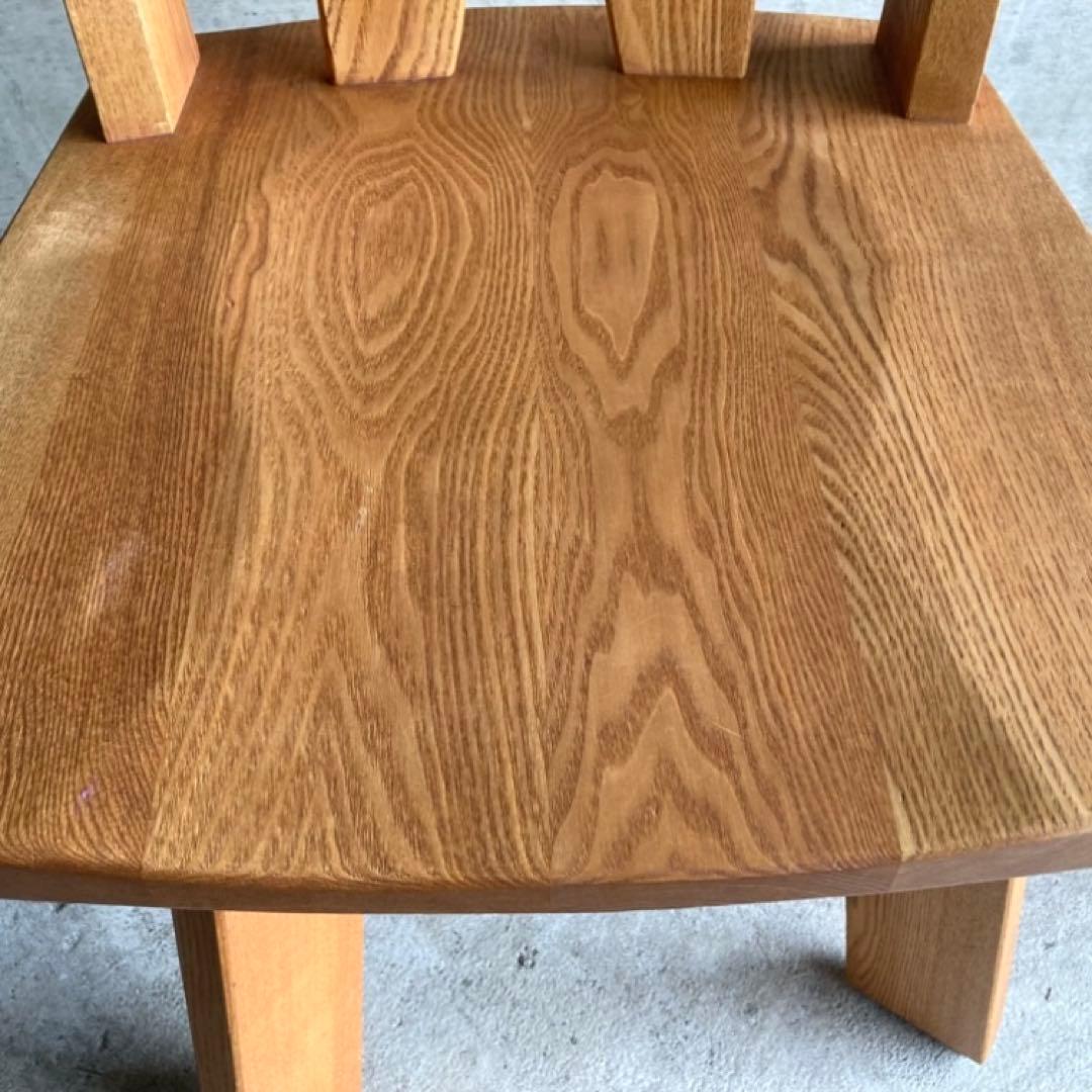 回転椅子 ダイニングチェア リビング 背もたれ 木製 タモ材 家具 レトロ